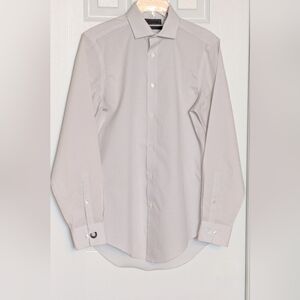 Calvin Klein Men's Geometric Pattern Slim-Fit Performance Non-Iron Dress Shirt